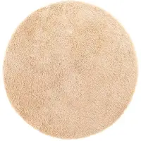 vidaXL Tapis Shaggy à poils longs NAVARRA beige 100x100 cm polyester