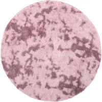 vidaXL Tapis Shaggy à poils longs NAVARRA rose poudré 100x100 cm