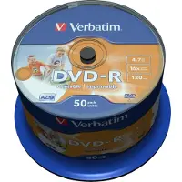 Iogear 4.7gb Printable 16x Speed Dvd-r 50 Units Blanc