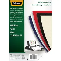 Fellowes Chromo - A4 (210 X 297 Mm) - Blanc Brillant - 100 Unités Couverture À Reliure Cartonnée