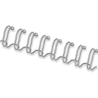 Fellowes Peigne métallique 6mm, 34 boucles, argent, 100 pcs., Relieuse : accessoires, Argent