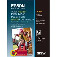 Epson Value - Brillant - 100 x 150 mm - 183 g/m² - 50 feuille(s) papier photo - pour L382, L386, L486; Expression Home HD XP-15000; Expression Premium XP-900