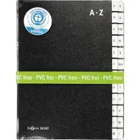 Pagna Trieur , pour format A4, alphabétique, 24 compartiments, Carton Manila, noir