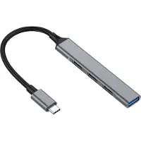 Equip 128961 hub & concentrateur USB 3.2 Gen 1 (3.1 Gen 1) Type-C 5000 Mbit/s Noir et Gris