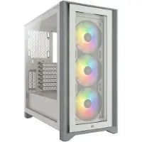 Corsair Geh Midi iCUE 4000X RGB (Tempered Glass) White