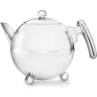 Bredemeijer 1304CH Duet Bella Rond Théière Acier Inoxydable Poignée Chromé 1,2 L