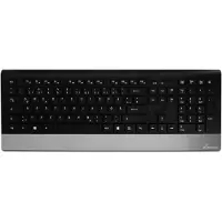MediaRange MROS105, sans fil, RF Wireless, commutateur mécanique, QWERTZ, noir, argent, souris incluse