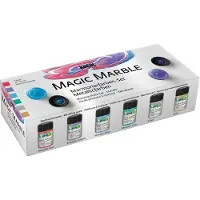 Creativ Company Magic Marble Un ensemble de couleurs pour marbrer Metallic Colours 6 x 20 ml