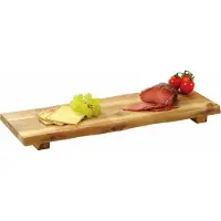 Kesper Planche de service avec pieds en acacia, Planche à découper, Marron