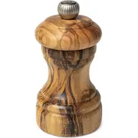Peugeot Bistro Moulin à sel 10 cm brun clair en bois d'olivier