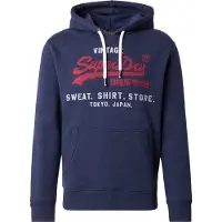 Superdry Sweat-shirt 'Heritage' marine / gris chiné / rouge carmin
