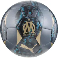 Puma Ballon De Football D’Avant-Match Olympique De Marseille 24/25, Accessoires, Galactic Gris/Doré, 5