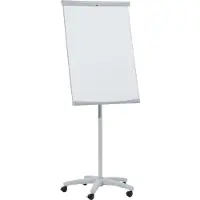 Franken Flipchart mobile U-Act!Line , 700 x 1000 mm, avec 5 roulettes, magnétique, recyclé, gris clair
