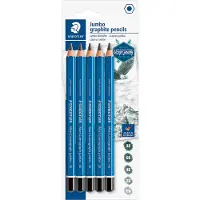 Staedtler Crayon 'Mars Lumograph jumbo Design Journey (5.30 mm, 2B, 4B, 6B, 8B, HB, 5x)