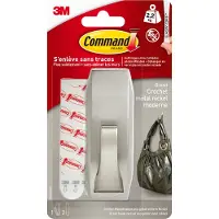 Command Grand crochet métal nickel moderne