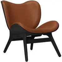 UMAGE A Conversation Piece Chaise Longue Low Black Oak | Cognac