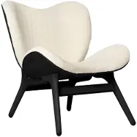 UMAGE A Conversation Piece Chaise Longue Low Black Oak | Teddy White