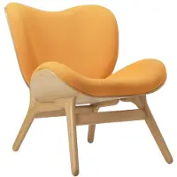 UMAGE A Conversation Piece Chaise Longue Low Oak | Tangerine