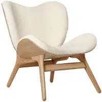 UMAGE A Conversation Piece Chaise Longue Low Oak | Teddy White