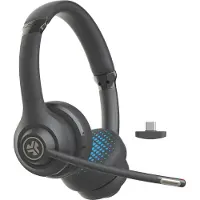 JLab Go Work Casque Avec fil &sans fil Arceau Appels/Musique USB Type-C Bluetooth Noir, Bleu