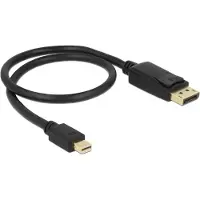 DeLOCK Mini DisplayPort — DisplayPort (0.50 m), Câble vidéo, Noir