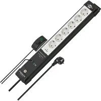 Brennenstuhl Premium-Line power extension 3 m 6 prise(s) AC Indoor Black, Grey