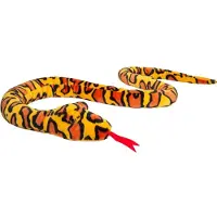 Teddy HERMANN® Teddy Hermann Serpent, doudou, peluche, animal sauvage, peluche, orange-jaune, 175 cm, 923077