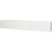 En.casa Meuble TV « Vihti » 180 x 31 x 29,5 cm, blanc