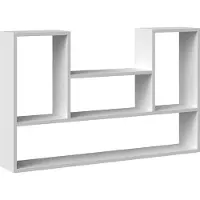 Topeshop Étagère suspendue BILBAO 4P 100x16x60 cm blanc (100 x 16 x 60 cm)