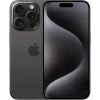 Apple iPhone 15 Pro (512 Go, Titane noir, 6.10", SIM + eSIM, 5G), Téléphone portable, Noir