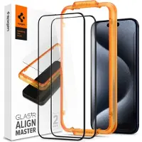 Spigen Protection d'écran en verre trempé AlignMaster Cover pour Apple iPhone 15 Pro