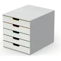 Durable Bloc à tiroirs Varicolor - 5 tiroirs - format C4 - blanc