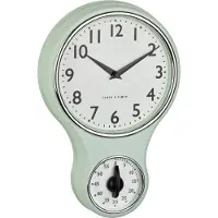 TFA-Dostmann TFA 60.3073.20 Quartz Horloge murale mécanique 196 mm x 58 300 Mint (60.3073.20)