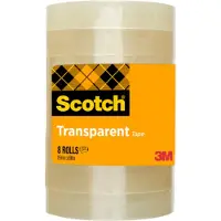 Other Ruban Adhésif Transparent - 8 Rouleaux (19 mm x 66 m) - Ruban Adhésif Transparent à Usage Général pour l'Ecole, la Maison et le Bureau
