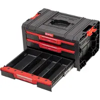 Qbrick System PRO Drawer 3 Toolbox 2.0 Basic empilable 450 x 310 x 244 mm 3x 4,5 l IP54 avec trois tiroirs 9 inserts
