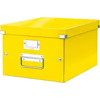 Leitz Boîte de rangement Click + Store , en carton, pour format A4, jaune