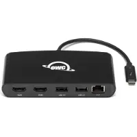 OWC Thunderbolt 3 mini Dock - filaire - Thunderbolt 3 - 1000 Mbps - noir - 40 Gbps - aluminium