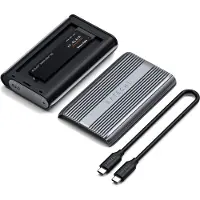 Satechi USB4 NVMe SSD Pro boîtier – Prend en charge les disques M.2 NVMe jusqu'à 4TB – Vitesse de lecture/écriture jusqu'à 3840MB/s – Fonction Plug and Play sans pilote nécessaire