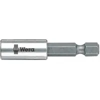 Wera Porte-embouts à tige à 6 pans 1/4'', douille en acier inoxydable, Long. totale 75 mm, Plage de Long. : 61-75 mm, Long. totale 75 mm