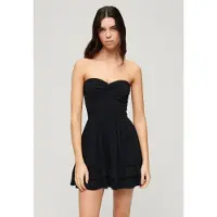 Superdry Femme Mini-robe Bustier en Dentelle Esprit Années 50 Noir Taille: 40