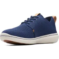 Clarks pour homme. 26138175 Trainers Step Urban Mix navy (40), Tissu, Plat, Lacets, Casuel, Marine