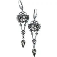 KRIKOR Boucles d'oreilles Gothic de - Dunkle Leidenschaft - pour Femme - couleur argent - Taille Standard