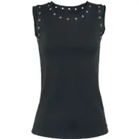 Gothicana by EMP Top Gothic de - Haut Rivet - S - XXL - pour Femme - noir - Taille L