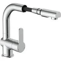 Schutte LONDON, mitigeur lavabo avec douchette extractible, mitigeur bain chromé