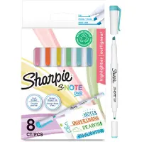 Sharpie Textmarker S-Note DUO Keil- und Rundspitze 8er Blister