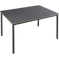En.casa Table de salle à manger 'Lindesberg' pour 4 personnes 120 x 70 cm Pieds en acier gris