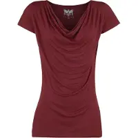 Black premium by emp T-Shirt Manches courtes de - Emma - S - 3XL - pour Femme - bordeaux - Taille S