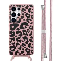 IMoshion Coque design en silicone avec cordon Samsung Galaxy S25 Ultra - Animal Pink