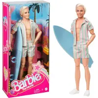Barbie Poupée Barbie The Movie Ken portant un ensemble de plage à rayures pastel