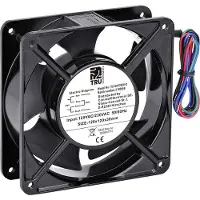 TRU COMPONENTS TC-NA12038-D Axiallüfter 230 V/AC, 120 V/AC 170 m³/h (L x B x H) (120 mm, 1x), Ventilateur PC, Noir